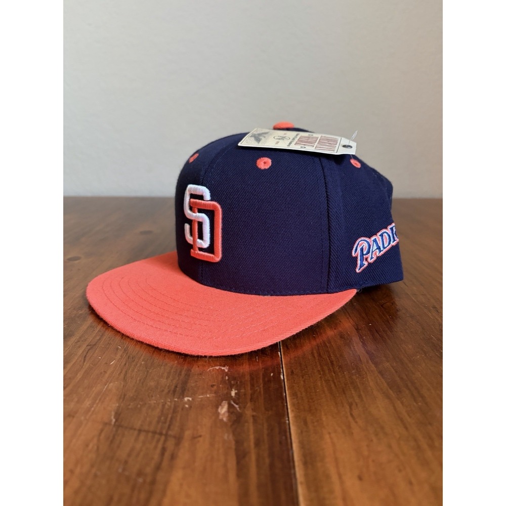 Vintage San Diego Padres Hat NEW American Needle Blockhead Wool SnapBack Cap MLB